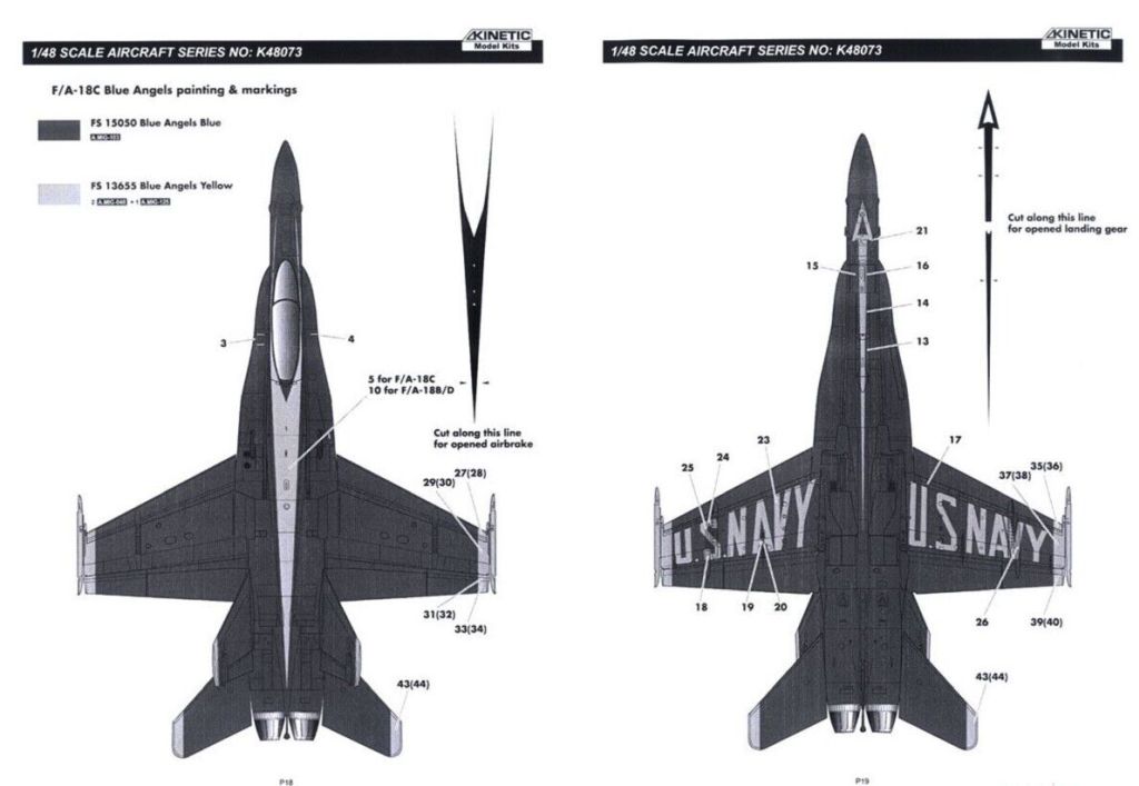 Kinetic F/A-18A/B/C/D Blue Angels 2017 Hornet 1/48